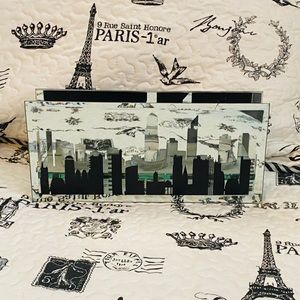 City Skyline Mirror 3 Piece Candle Holder